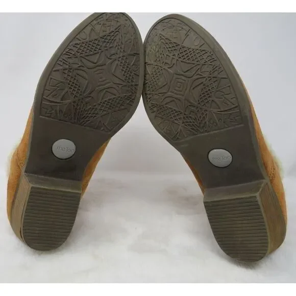 Bootie Me‎ Too Womens Zanna 14 Ankle Boot Brown Leather w/ Fur Size 7.5 W - Picture 5 of 5